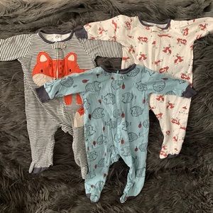 Gerber 3-6mo Zipper Sleepers *Animal Prints*